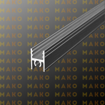 Профиль горизонтальный верхний MS210 Серебро браш (A29)